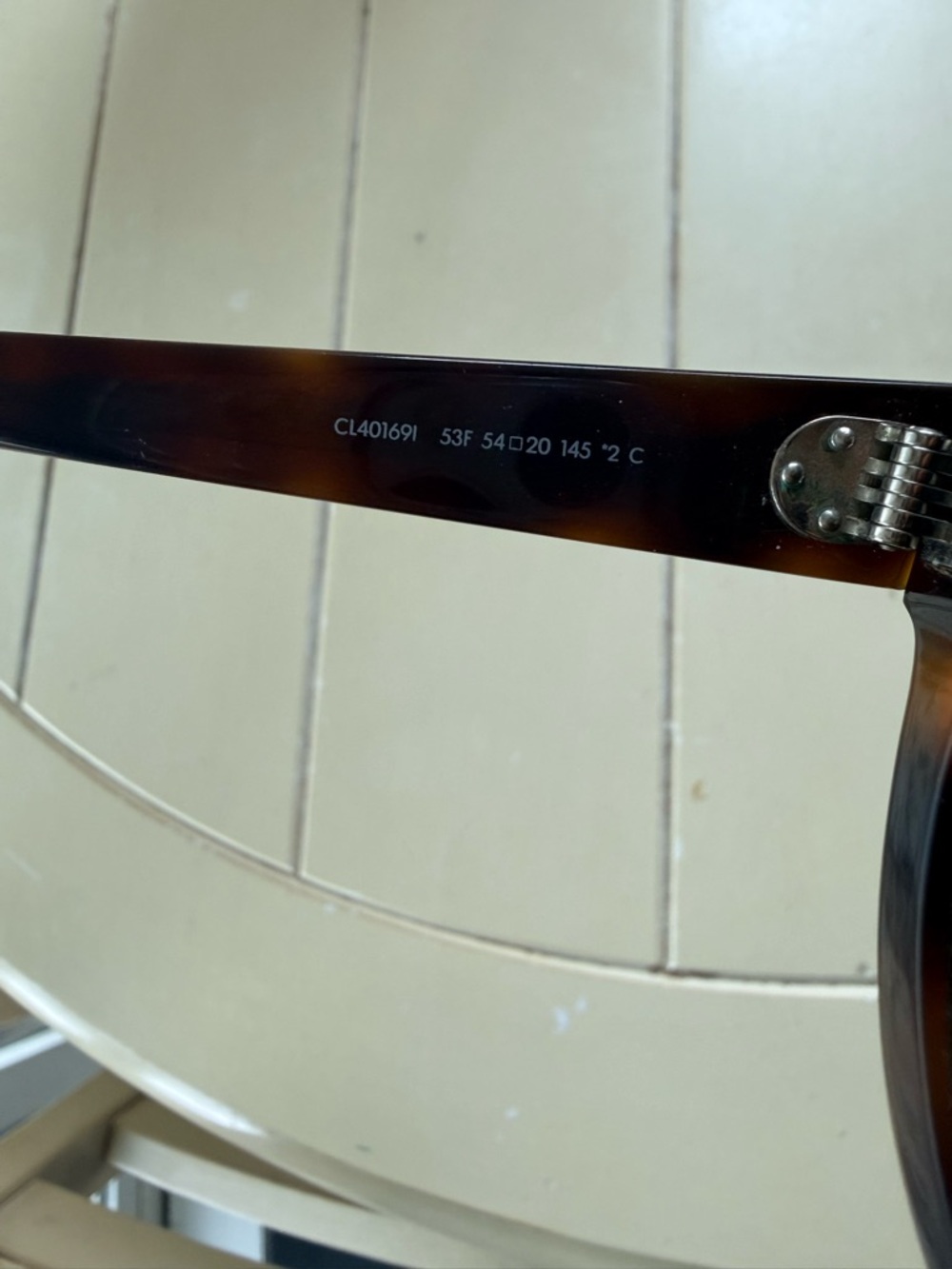 Celine Tortoiseshell Frame Sunglasses with Dark Green Lenses - Picture 5 of 8